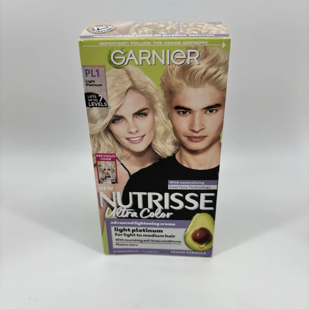 Lot Of 3 Garnier Nutrisse PL1‎ Lightest Platinum Hair Color Ultra Color